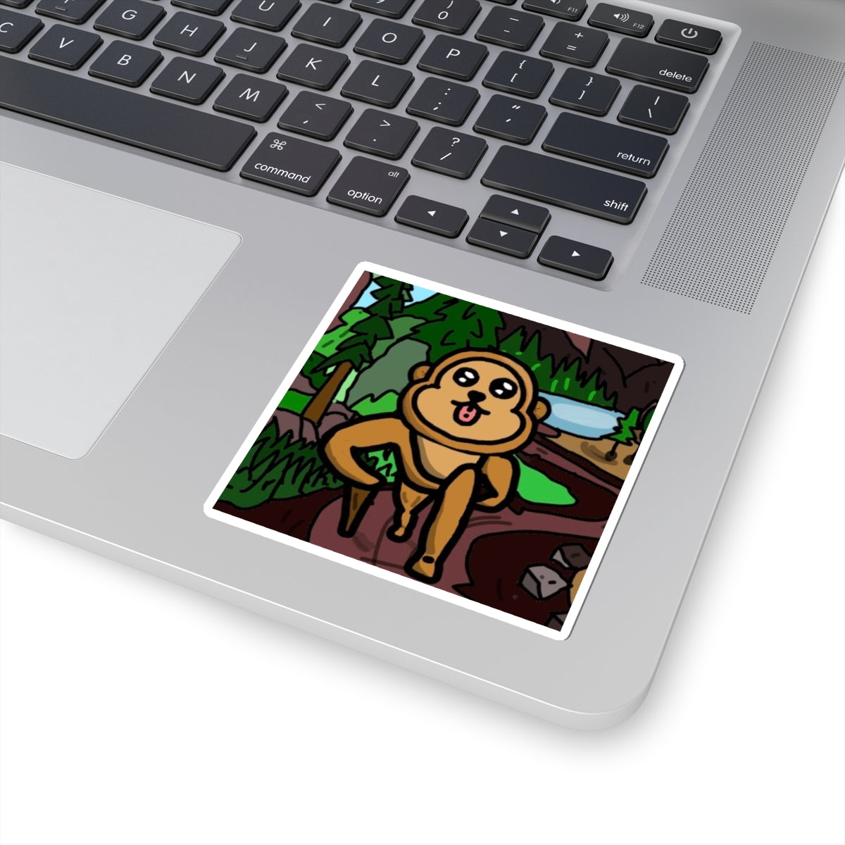 Hiking Atticus The Monkey Sticker