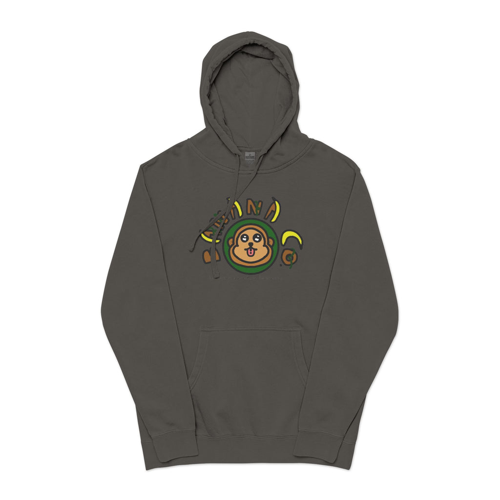 Astro Monkey Graphic Hoodie — Pigment-Dyed Cozy Streetwear