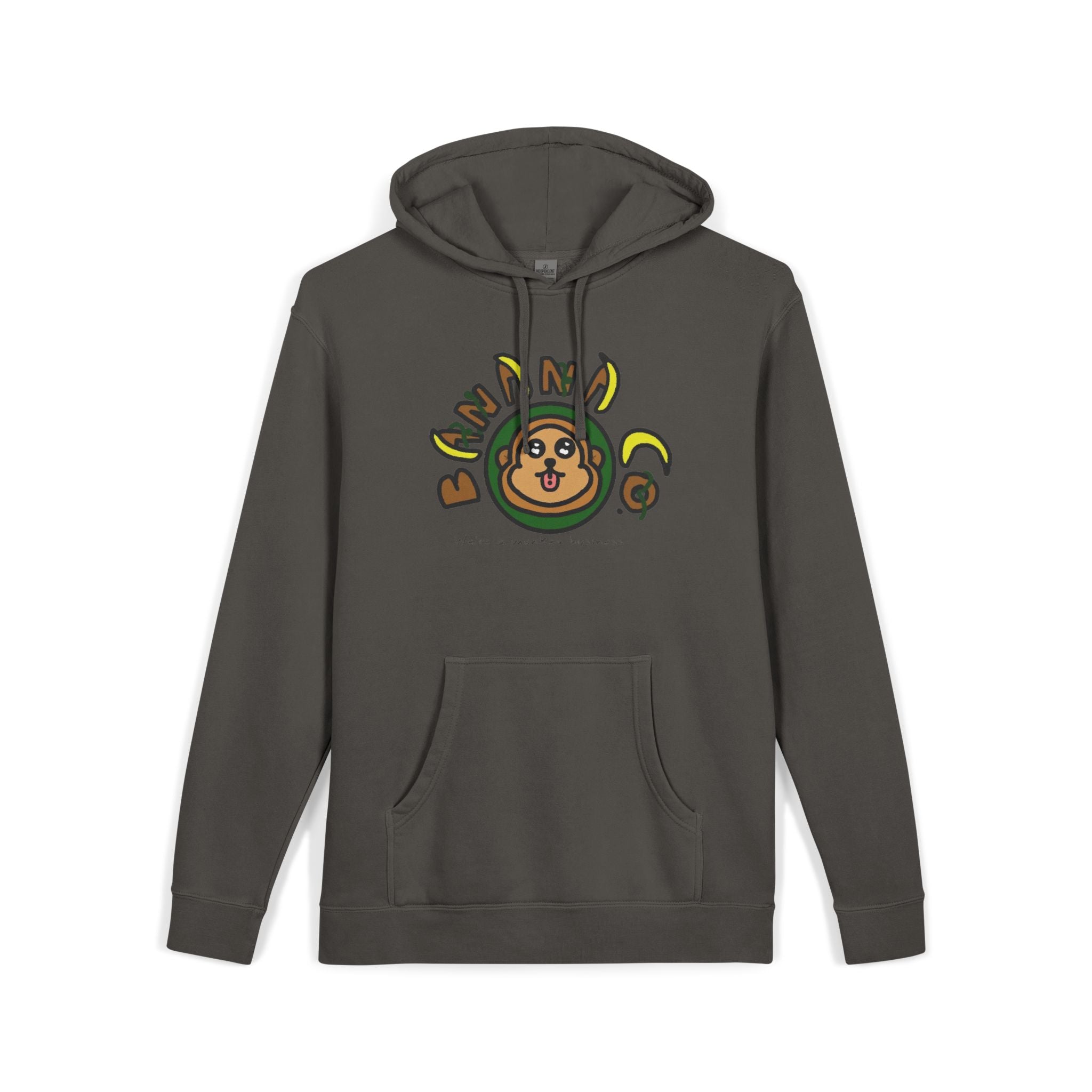 Astro Monkey Graphic Hoodie — Pigment-Dyed Cozy Streetwear