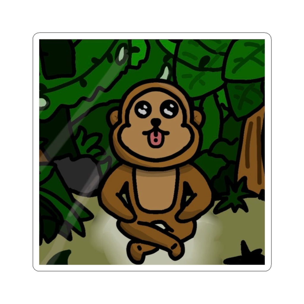 Meditating Atticus The Monkey Sticker