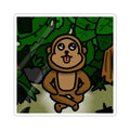 Meditating Atticus The Monkey Sticker
